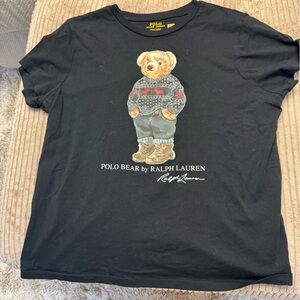 Polo by Ralph Lauren Black Tee with Bear Design